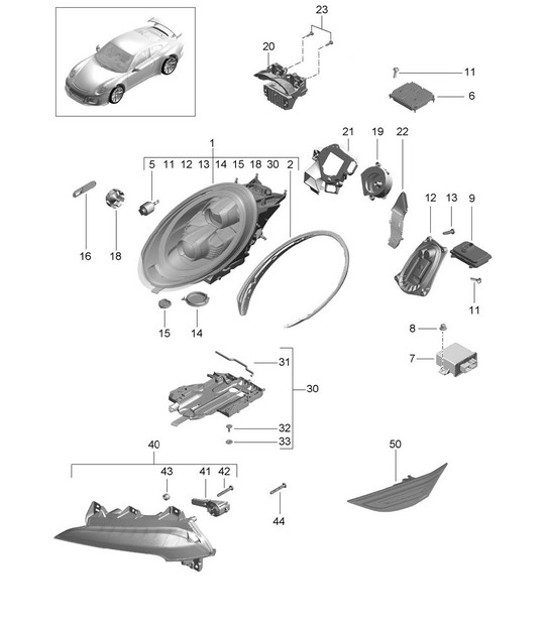 Diagram 905-003 Porsche 928GTS 5.4L 1992-95 