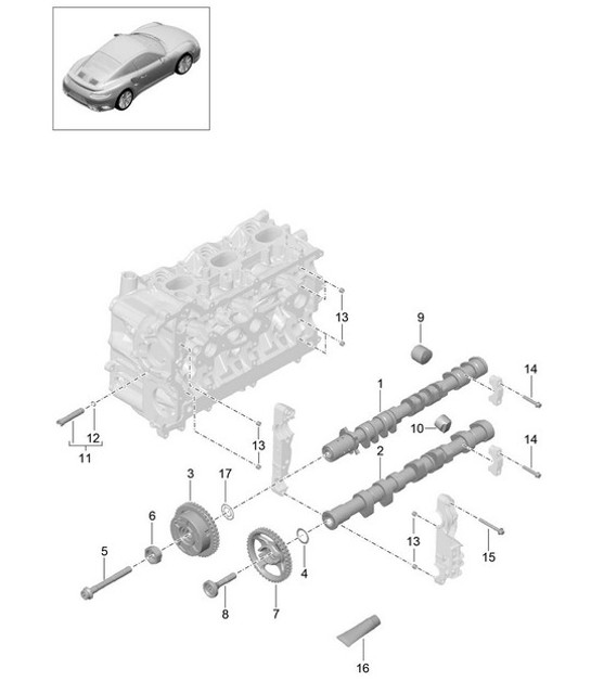 Diagram 103-010 Porsche 924 (1977-1988) Motore