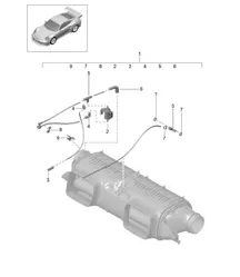 Air filter / Vacuum control 991 GT2 RS 3.8L 2017-20