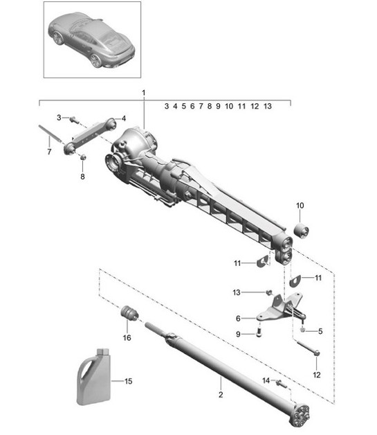 Diagram 305-010 Porsche Cayenne Coupe Turbo S E-Hybrid V8 4.0L 550CV 