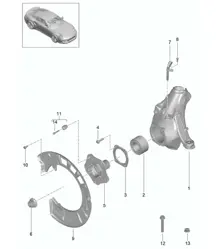 Wheel carrier / Wheel hub 991 Turbo >>2016