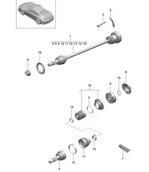 Aandrijfas 991 Turbo 2017>>