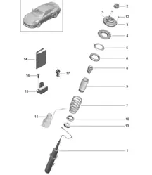 Suspension / Shock absorber strut 991 Turbo 2017>>