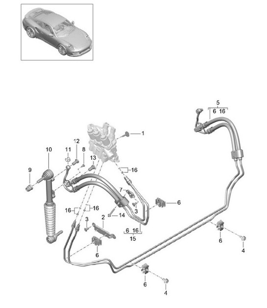 Diagram 402-030 Porsche 卡宴 S E-Hybrid V6 3.0L 519Hp 