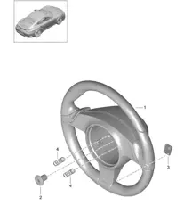 Steering wheels - PDK, PR:250 - 991 Turbo >>2016