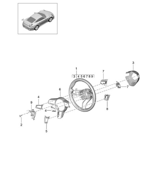 Diagram 403-014 Porsche 992 Carrera 4S 3.0L 