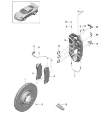 Disc brake / Front axle / PCCB - PR:D97 - 991 GT2 RS 2014-20
