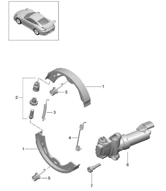 Diagram 603-008 Porsche Cayman GT4 3.8L 2015-16 Wheels, Brakes