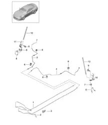 Brake lines / Underbody - Center Rear - 991 Turbo >> MJ 2016
