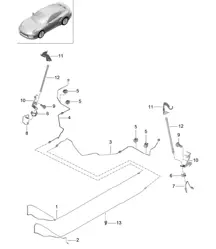 Condotti freno / Sottoscocca - Centro posteriore - 991 Turbo 2017>>