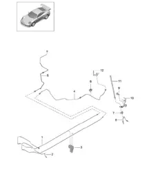 Brake lines / Underbody - Center Rear, PR:D97 - 991 GT2 RS 2014-20