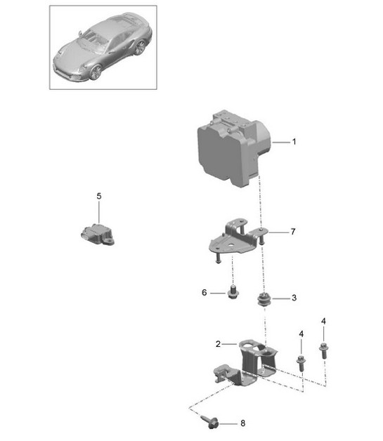 Diagram 605-000 Porsche Boxster 986/987/981 (1997-2016) Wheels, Brakes