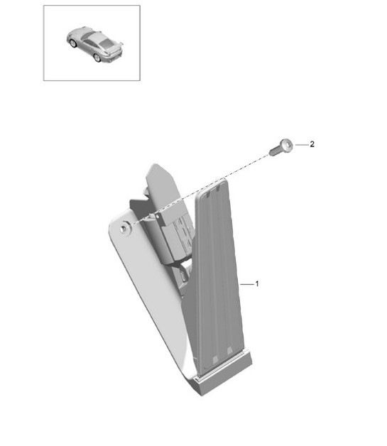 Diagram 702-013 Porsche 991（911）MK2 2016-2019 年 手柄系统、踏板组 