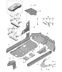 Pavimento - Centro - 991 Turbo / GT2 RS 2014-20