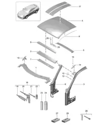 Scuttle / Tetto 991 Turbo / GT2 RS 2014-20