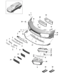Front bumper 991 Turbo 2017>>