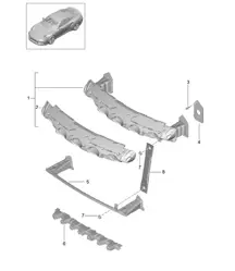 Bumperdrager - VOOR - 991 Turbo 2014-20