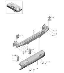 Bumper carrier - REAR - 2nd GENERATION - 991 Turbo 2017>>