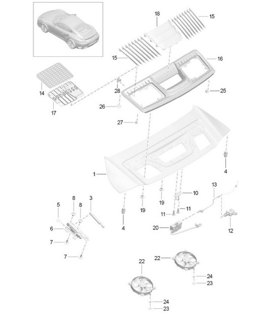 Diagram 803-006 Porsche Cayenne Coupe Turbo V8 4.0L Petrol 550Hp 