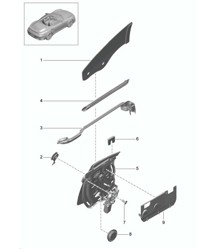 Side window - CABRIO - 991 Turbo 2014-20