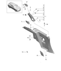 Side panel trim / B-pillar - COUPE - 991 Turbo / GT2 RS 2017>>