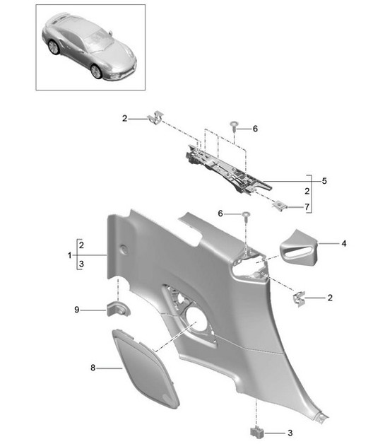 Diagram 807-023 Porsche 996 C4 3.4L 1997-08/01 Body