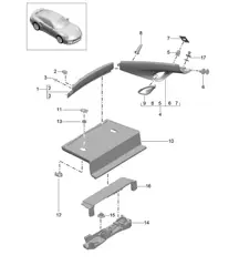 Linings c-pillar, Rear - COUPE 991 Turbo / GT2 RS 2017>>
