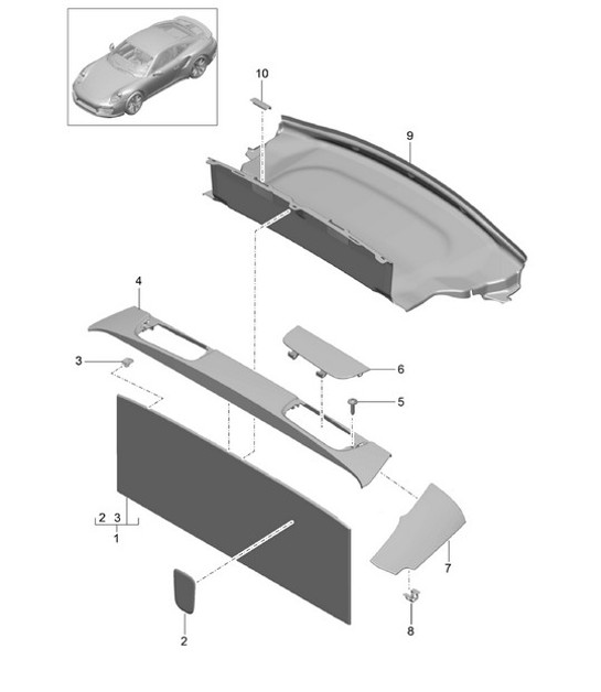 Diagram 807-035 Porsche Cayman 987C/981C (2005-2016) Carrosserie