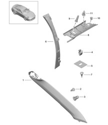 A-pillar windshield frame -CABRIO - 991 Turbo >>2016
