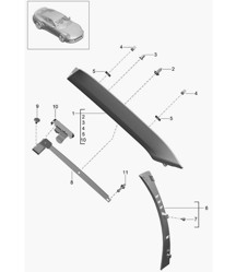 A-pillar / Linings - COUPE - 991 Turbo / GT2 RS 2017>>