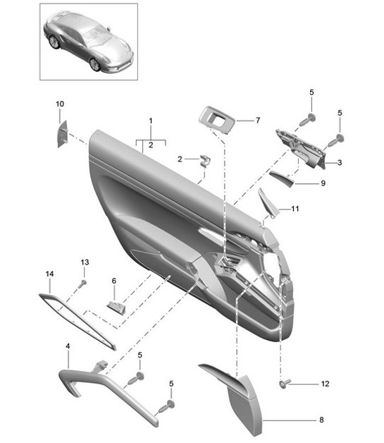 Diagram 808-068 Porsche 卡宴 3.2L V6 2003 年>>  车身