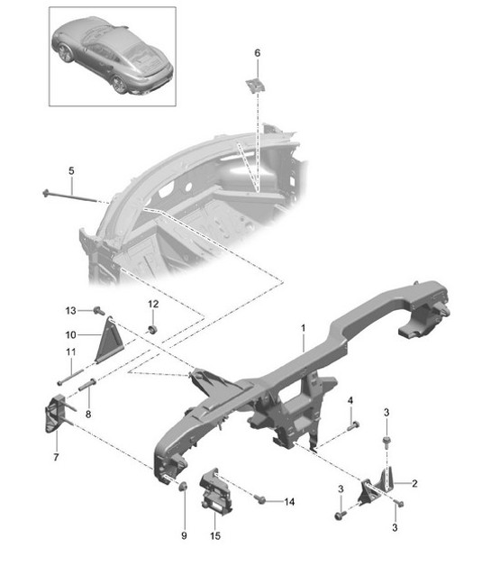Diagram 809-015 Porsche 991 (911) MK1 2012-2016 Body