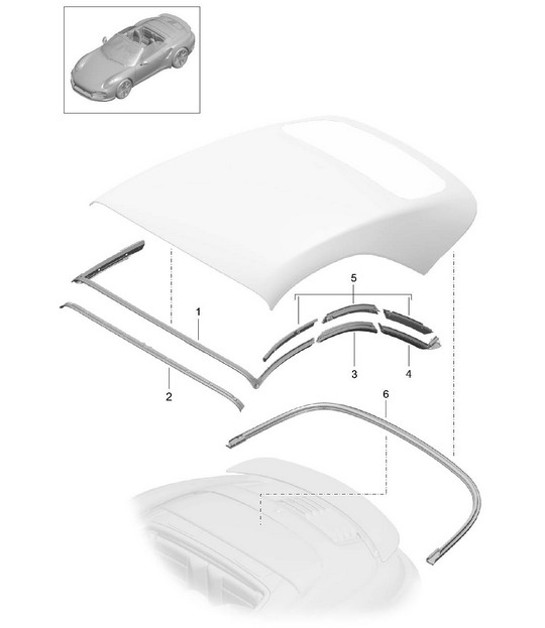 Diagram 811-030 Porsche 991 (911) MK1 2012-2016 Body