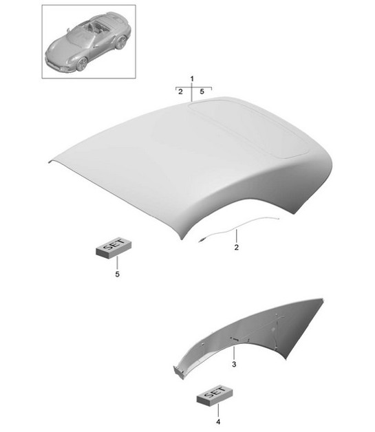 Diagram 811-035 Porsche 991 (911) MK1 2012-2016 Body