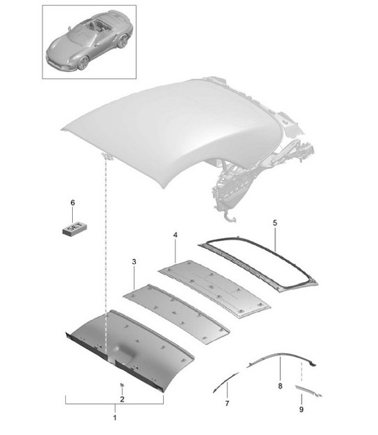 Diagram 811-040 Porsche 991 (911) MK1 2012-2016 Body
