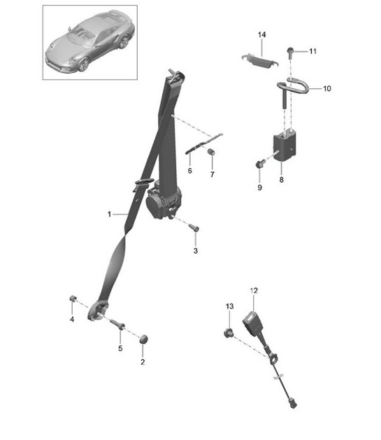 Diagram 812-000 Porsche Panamera Turbo S E-Hybrid V8 4.0L 