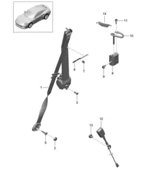Driepuntsveiligheidsgordel - Voor - 991 Turbo 2017>>