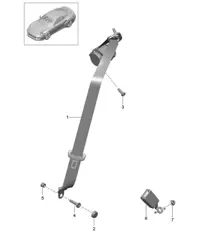 Veiligheidsgordel - Achter - 991 Turbo >> 2014