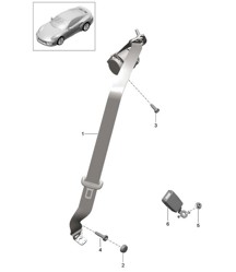 Three-point safety belt - Rear - 991 Turbo 2015>> Three-point safety belt - Rear - 991 Turbo 2015>>