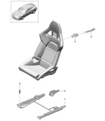 Siège baquet / pliable (complet) 991 Turbo / GT2 RS 2017>> Siège baquet / pliable (complet) 991 Turbo / GT2 RS 2017>>