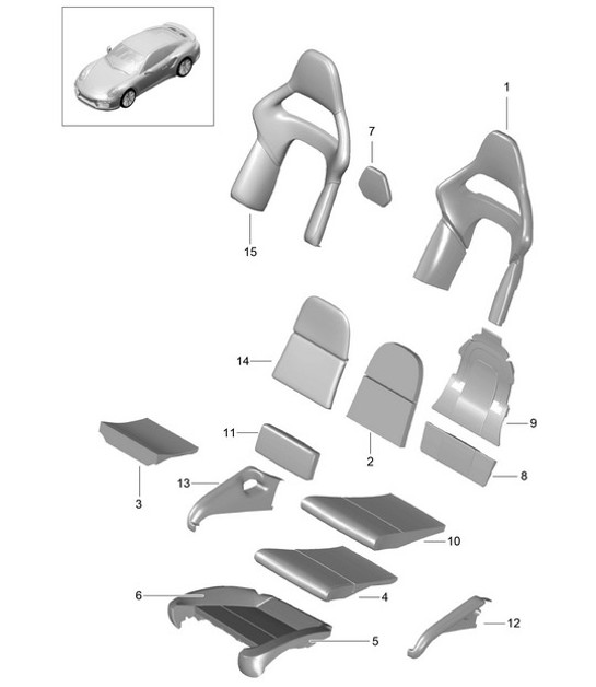 Diagram 817-003 Porsche Cayman 987C/981C (2005-2016) Body