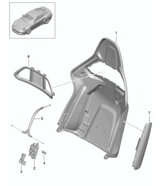 Diagram 817-006 Porsche 991 Turbo Coupé 3.8L (540 ch) Carrosserie