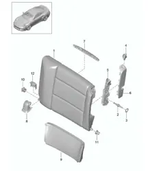 Notsitzlehne / Zubehör - COUPE - 991 Turbo >>2016