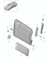 Notsitzlehne / Zubehör - CABRIO - 991 Turbo >>2016