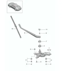 Tergicristallo posteriore (PR:425) 991 Turbo / GT2 RS 2014-20