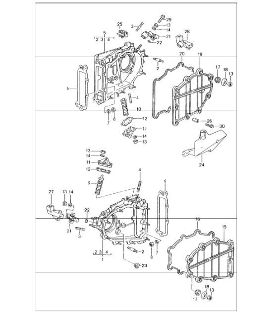 Diagram 103-05 Porsche Cayenne Turbo S V8 4.8L Benzina 550CV Motore