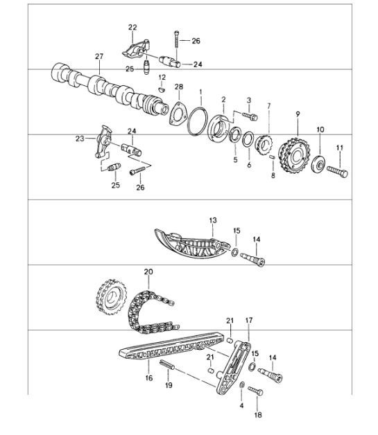 Diagram 103-10 Porsche Cayenne 3.2L V6 2003>> Motore