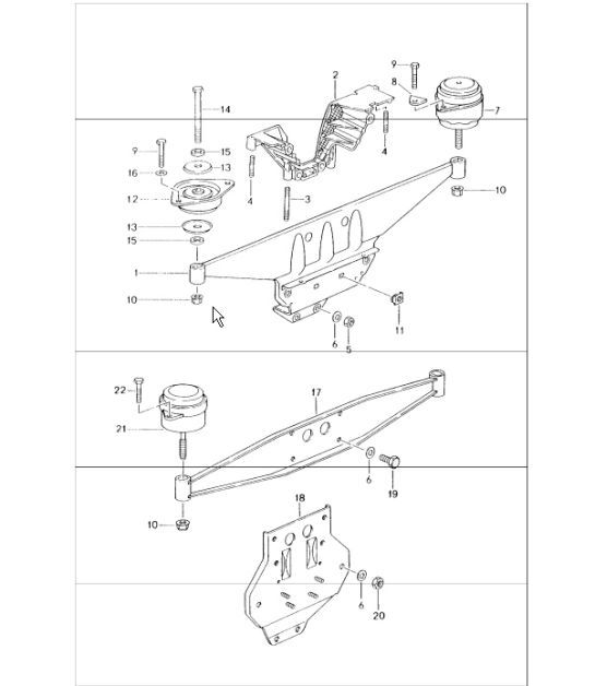 Diagram 109-00 Porsche Cayenne Turbo S 4.5L 2006>> Motore