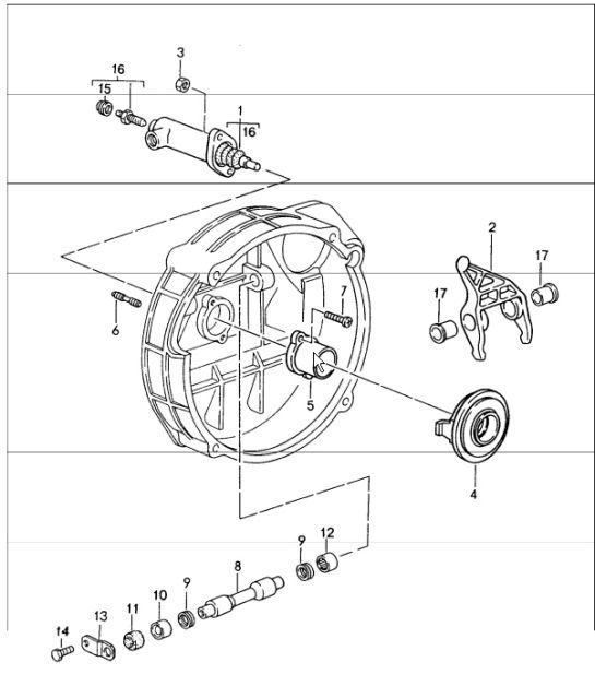 Diagram 301-05 Porsche Cayman S 3.4L 987C MKII 2009-12 Trasmissione