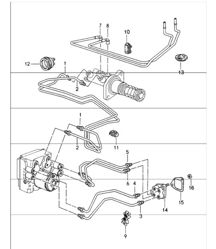 brake lines body front section 993 M224 1994-98 brake lines body front section 993 M224 1994-98